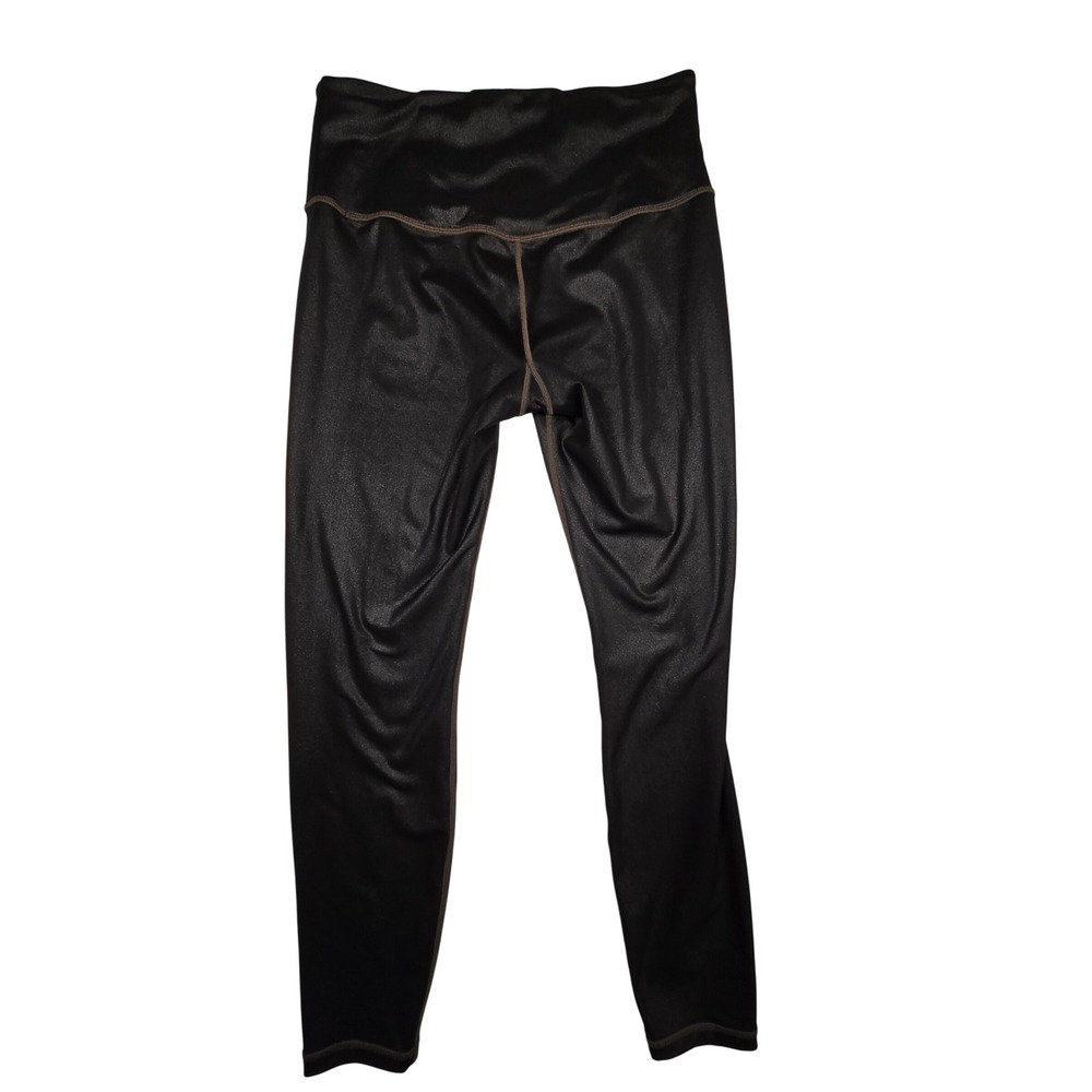 Athleta Elation Ultra High Rise Tight Womens Medium Black Shimmer Leggings *snag